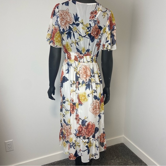 Kate and lily floral crisscross lightweight midi dress 12 - Picture 8 of 8